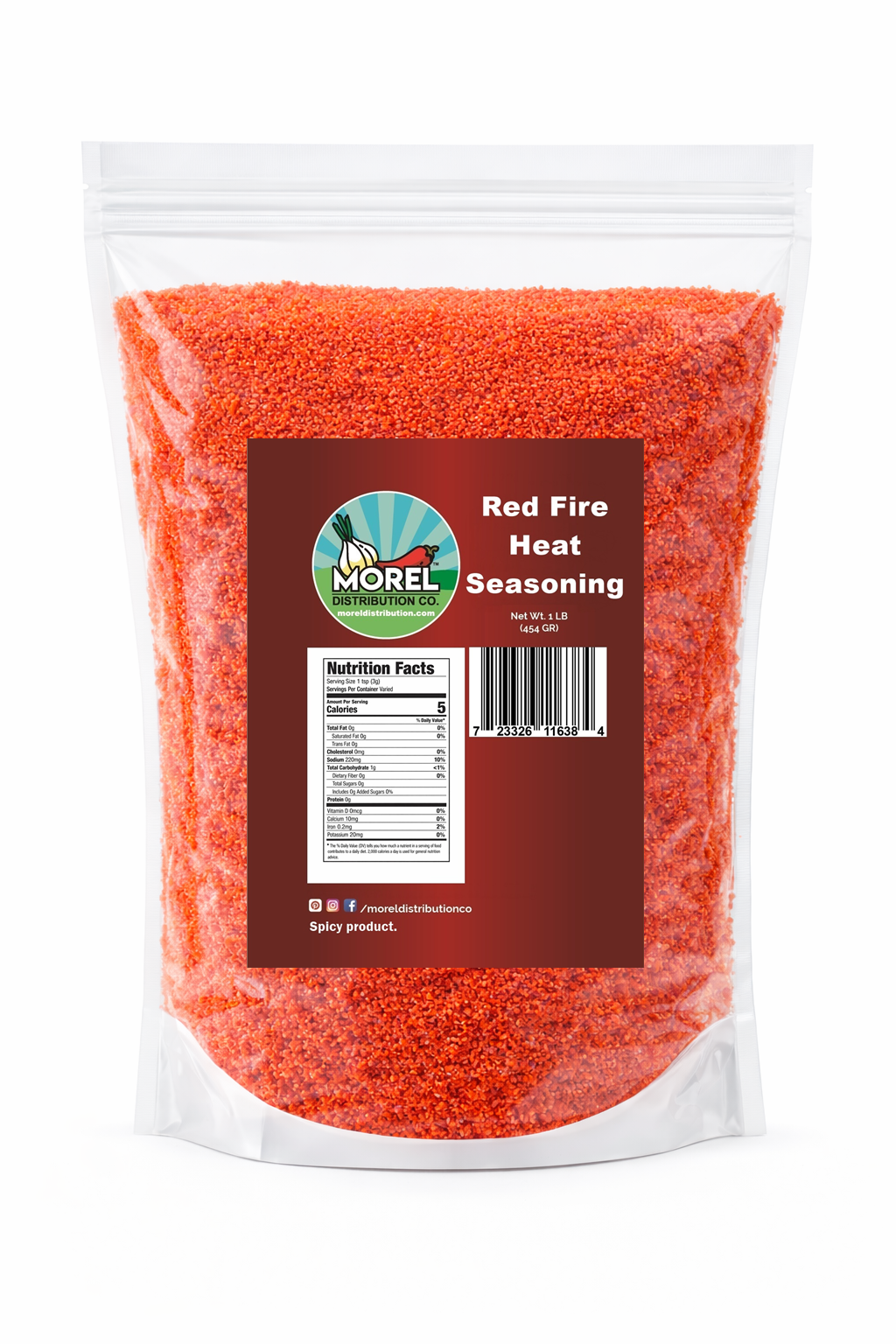 Red Fire Heat Seasoning – Spicy Snack Seasoning Powder – Bold Savory Flavor Dust for Popcorn, Chips, Fries & Snacks – 4 oz, 1 lb, 2 lbs, 5 lbs, and 10 lbs.