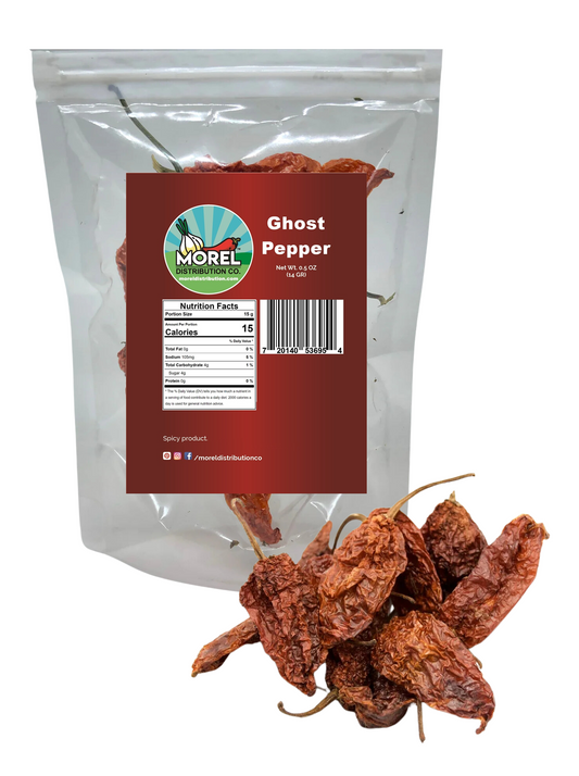 Ghost Chili Peppers, Bhut Jolokia, Hot Peppers. 0.5 oz.