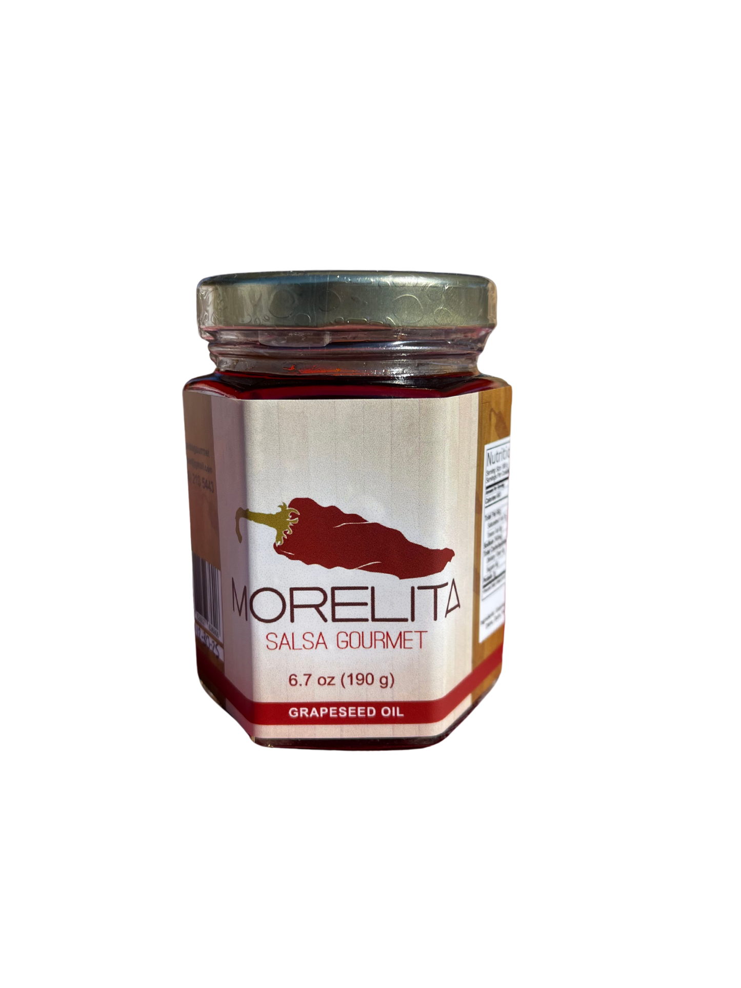 Morelita Salsa Gourmet, Grapeseed Oil Based Salsa with Morita Peppers (Salsa Macha) 6.7 oz
