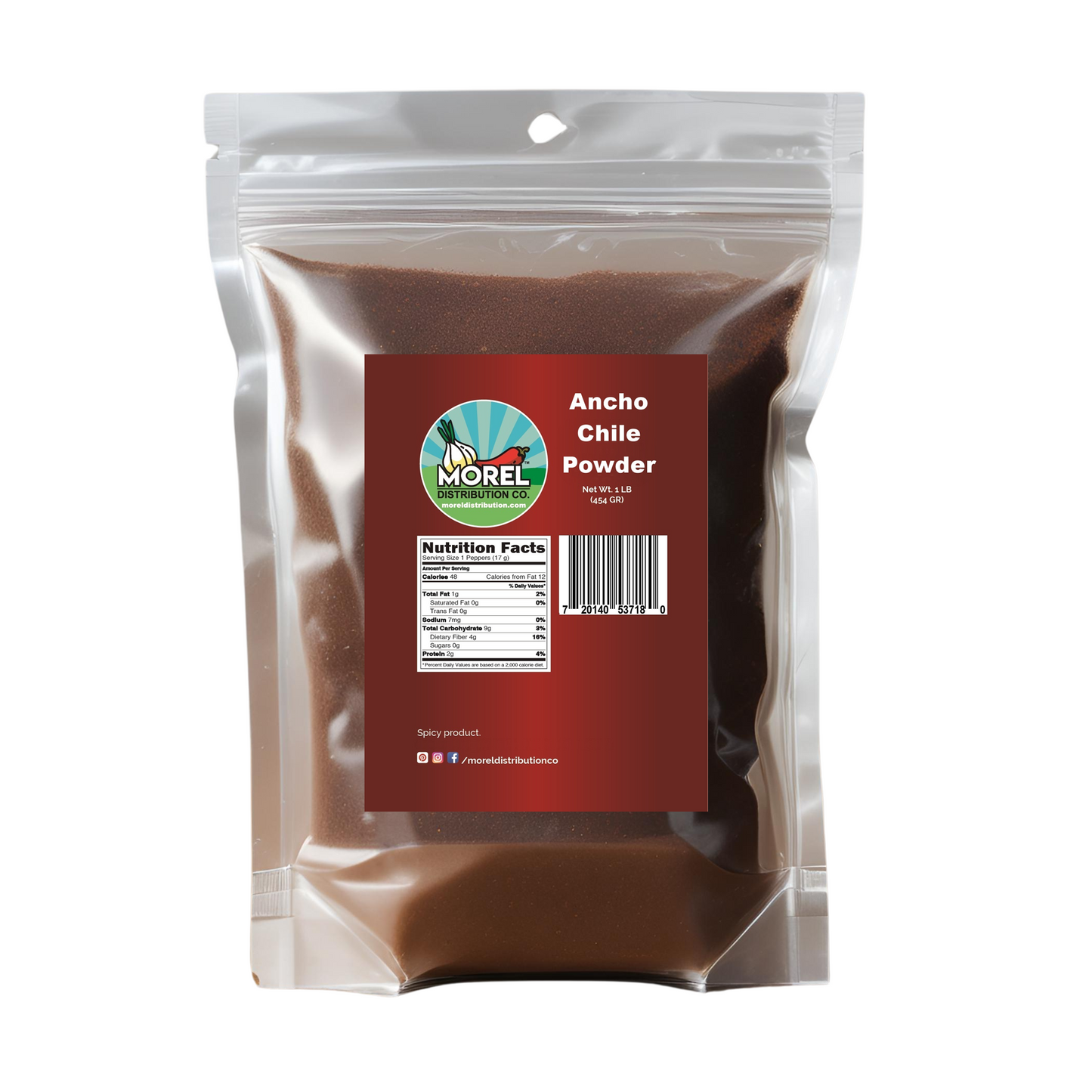 Ancho Chile Powder, Ancho Chili Ground 1 lb.