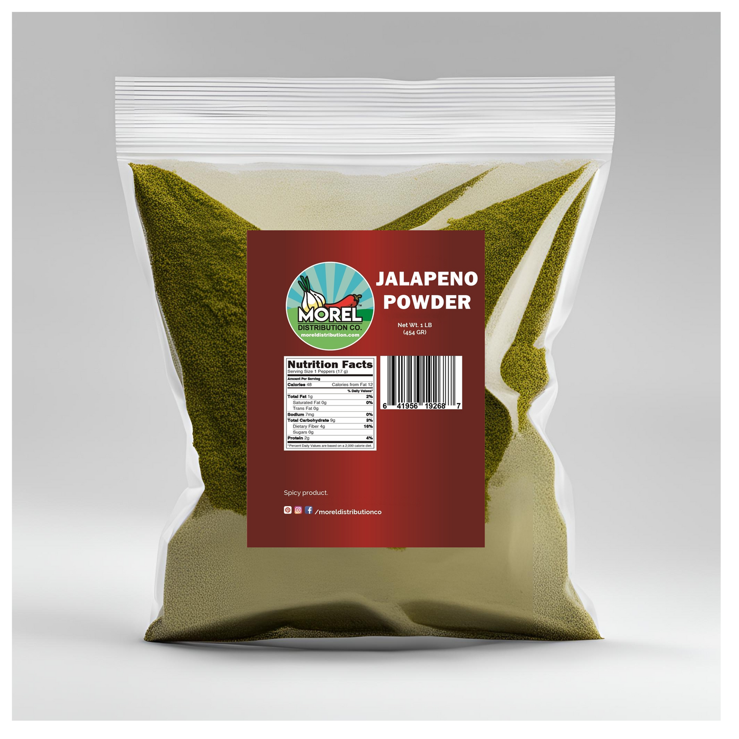 Jalapeno Seasoning Powder, Jalapeno Green Chili Ground, 4 oz, 1 lb, 2 lbs, 5 lbs, and 10 lbs.