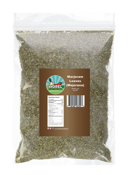 Whole Dried Marjoram Leaves. Origanum Majorana. Hojas de Mejorana. 1 lb