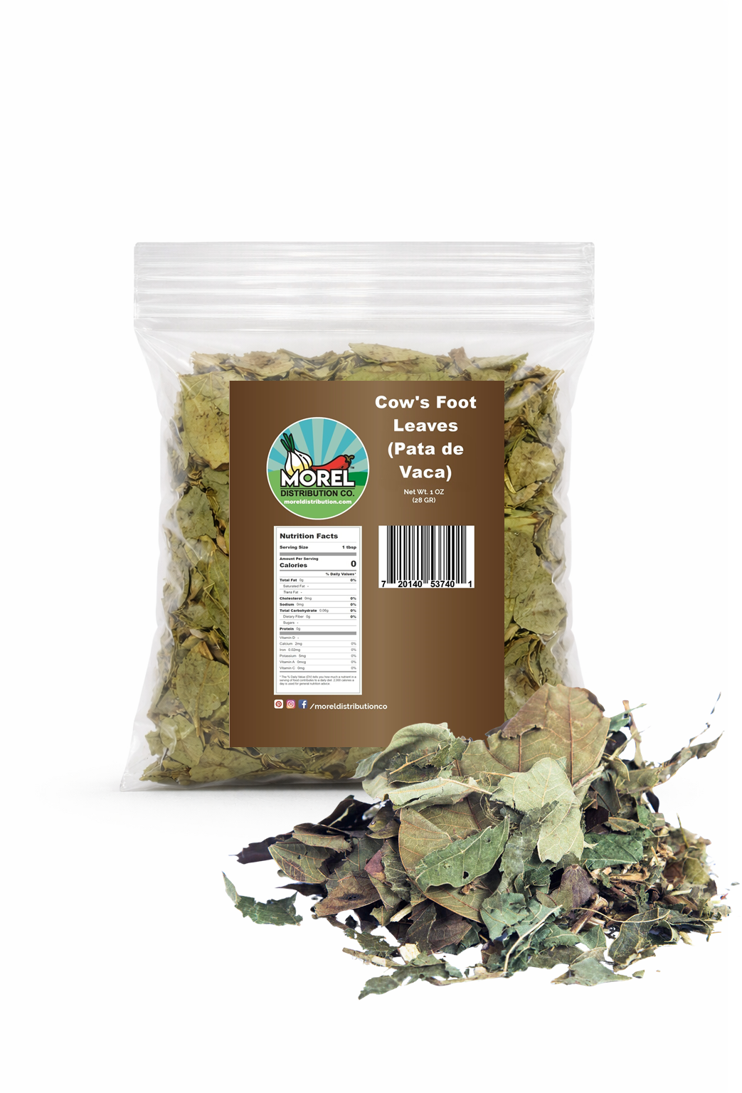 Te Herbal Pata De Vaca (Bauhinia forficata). Herbal Tea (Cow's Foot Leaves). 1 oz and 4 oz.