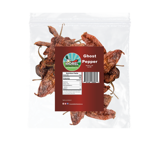 Ghost Chili Peppers, Bhut Jolokia, Hot Peppers. 2 oz.