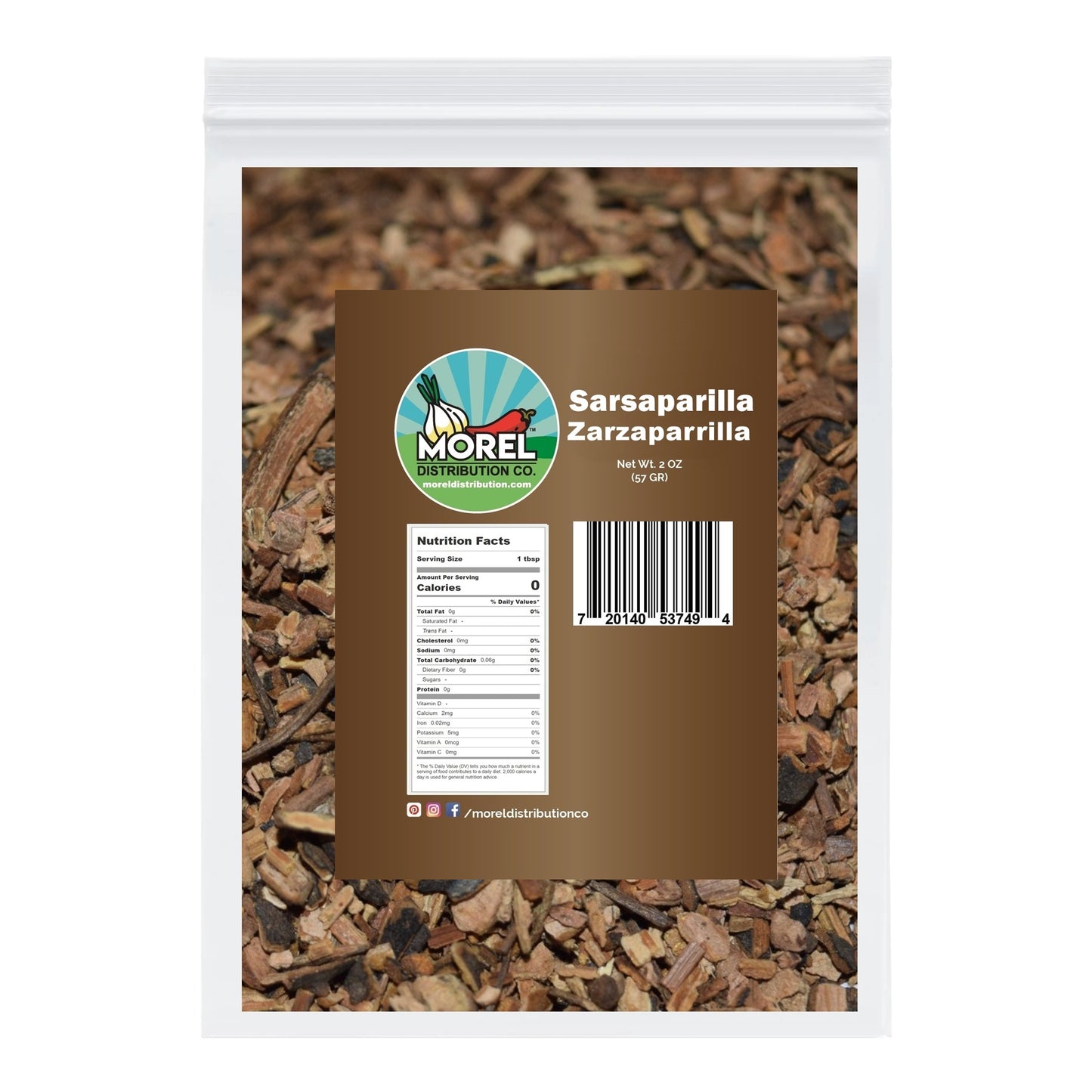 Sarsaparilla Dried Root, Zarzaparrilla Loose Leaf Tea: 2 oz.