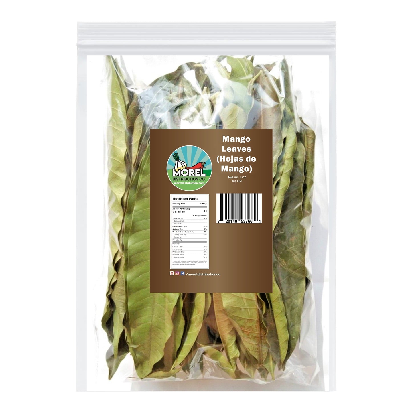 Natural Whole Dried Mango Leaves, Mango Loose Leaf Tea, (Hojas de Mango): 2 oz and 4 oz.