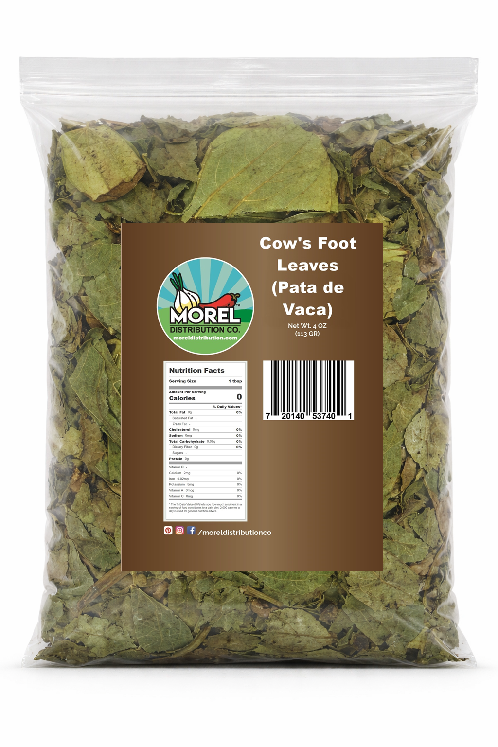 Te Herbal Pata De Vaca (Bauhinia forficata). Herbal Tea (Cow's Foot Leaves). 1 oz and 4 oz.