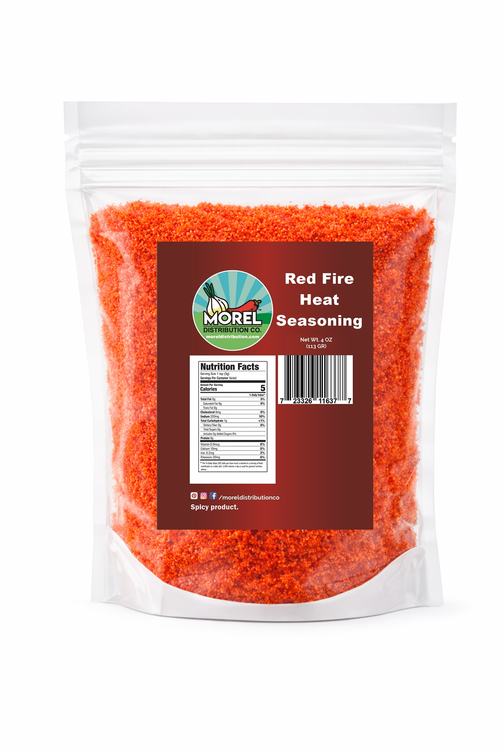 Red Fire Heat Seasoning – Spicy Snack Seasoning Powder – Bold Savory Flavor Dust for Popcorn, Chips, Fries & Snacks – 4 oz, 1 lb, 2 lbs, 5 lbs, and 10 lbs.