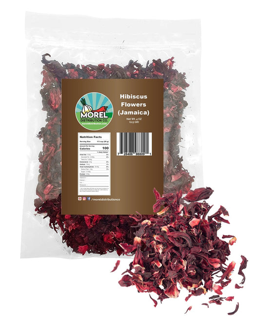 Dried Hibiscus Flowers Cut and Sifted, Flor de Jamaica, Great for Hibiscus Tea Jamaica Tea. 4 OZ