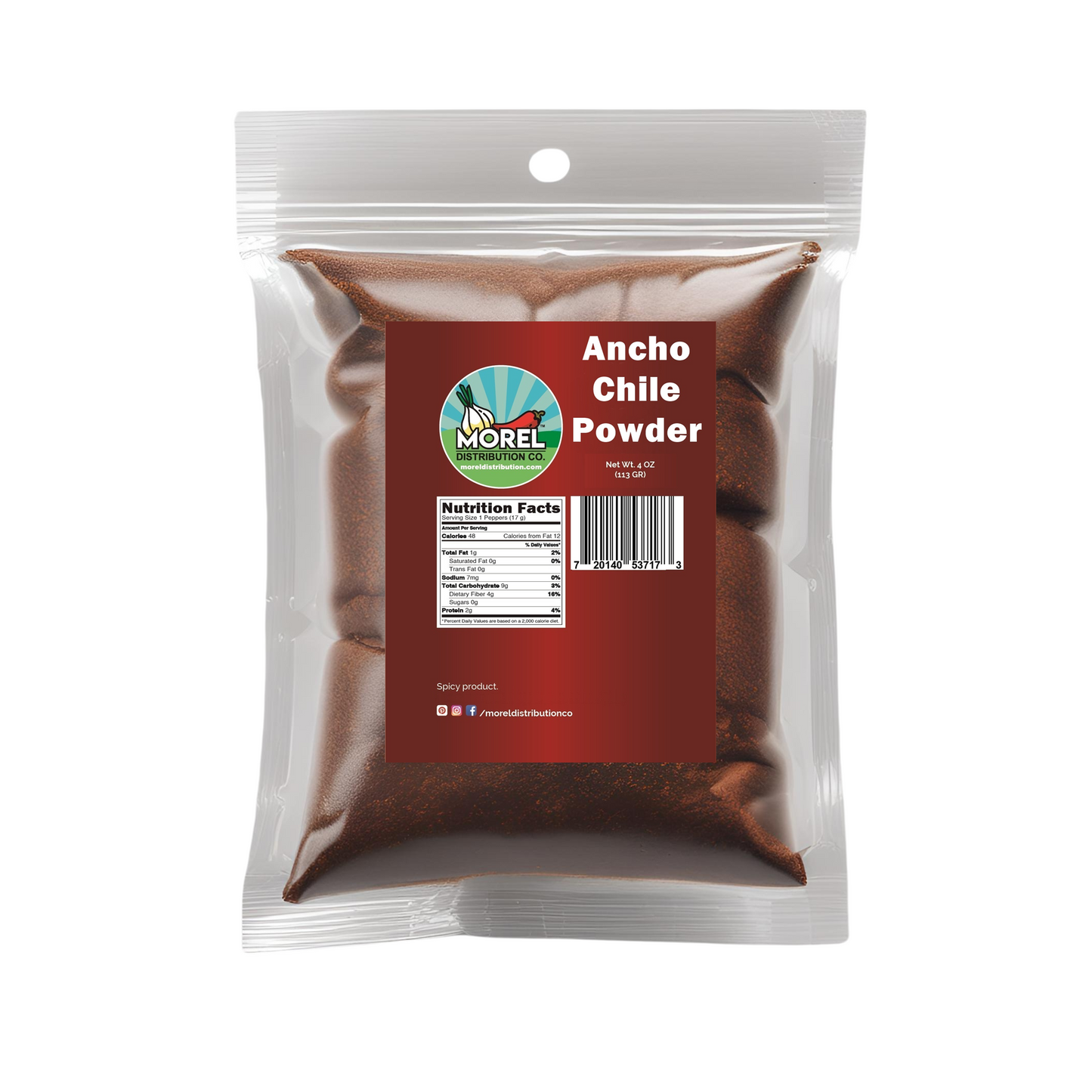 Ancho Chile Powder, Ancho Chili Ground 4 oz.