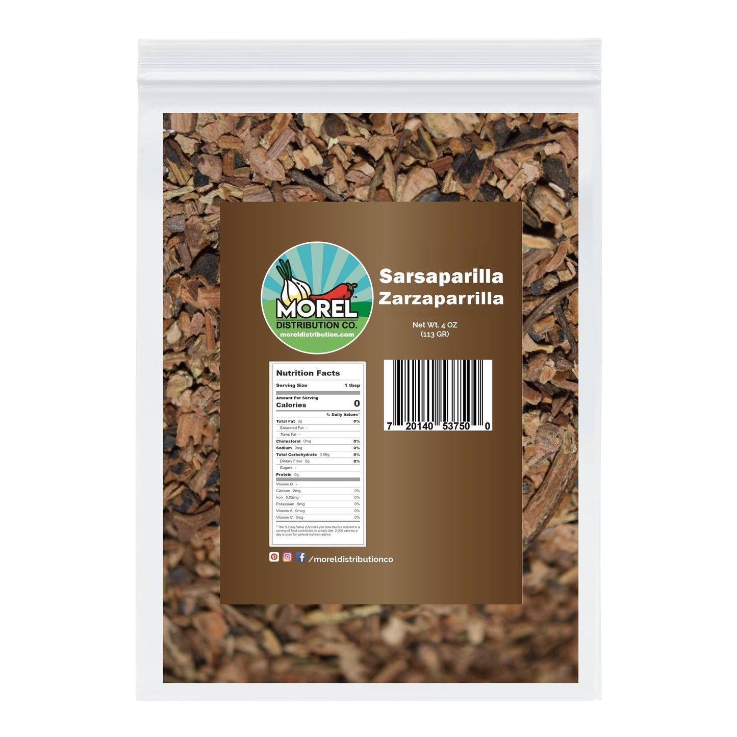 Sarsaparilla Dried Root, Zarzaparrilla Loose Leaf Tea: 4 oz.