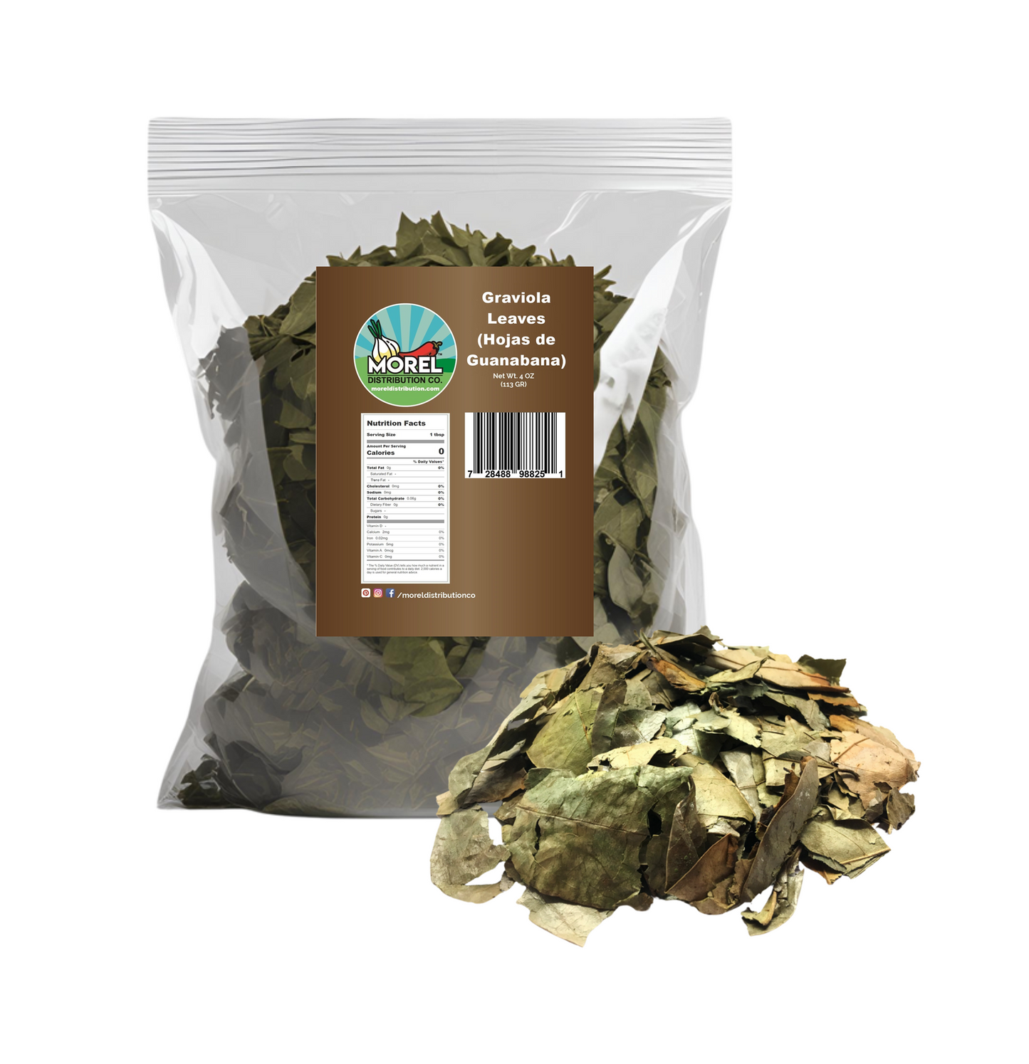 Dried Graviola Leaves, Dried Soursop Tea Leaves, Hojas de Guanabana 4 oz