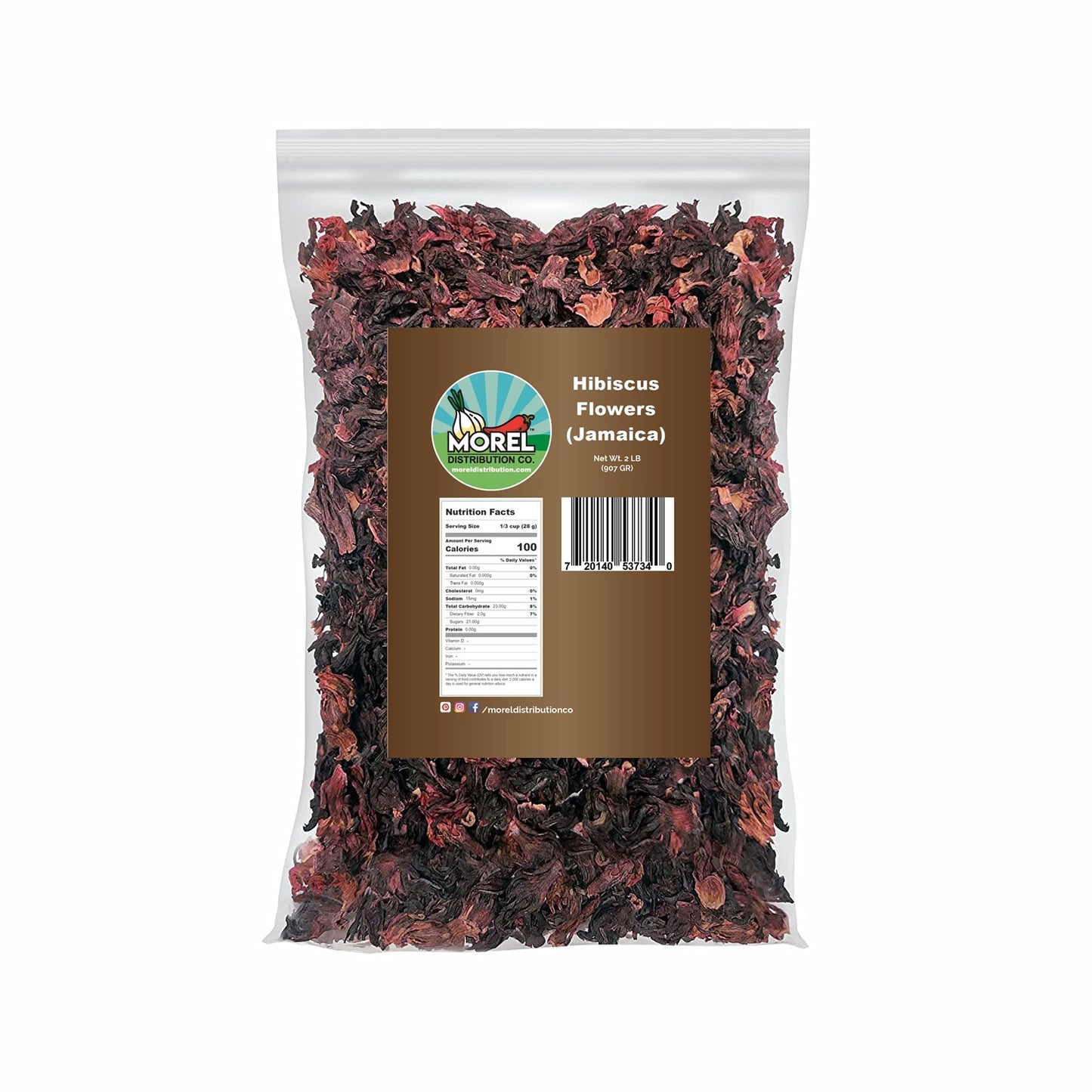 Dried Hibiscus Flowers Cut and Sifted, Flor de Jamaica, Great for Hibiscus Tea Jamaica Tea. 2 LB