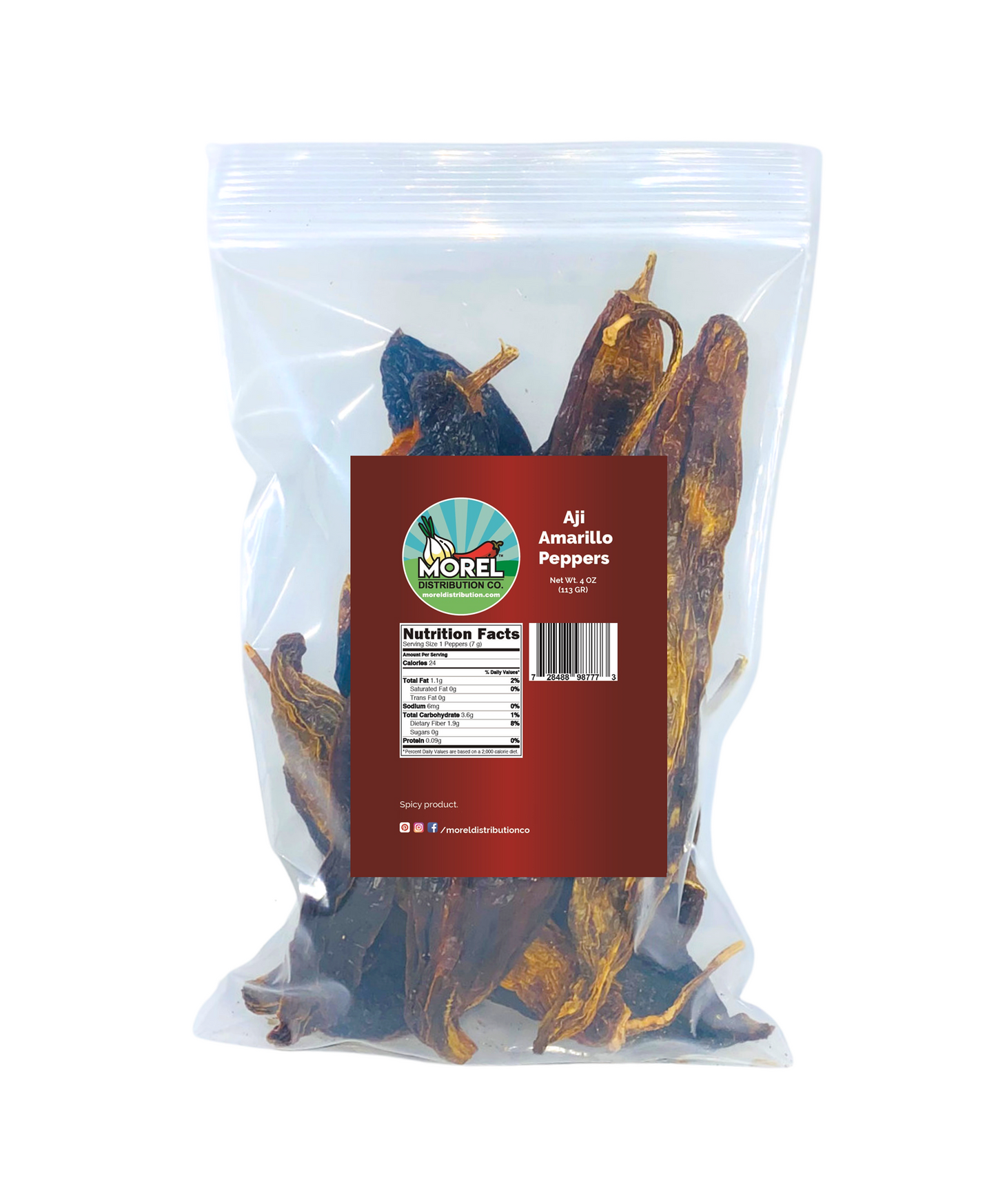 Dried Aji Amarillo Pepper (Chile Amarillo) 4 oz