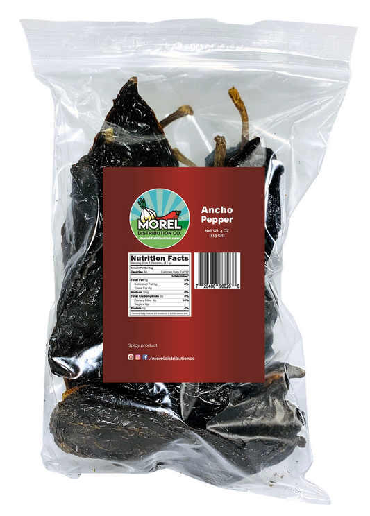 Dried Ancho Chile Peppers, Chili Ancho 4 oz