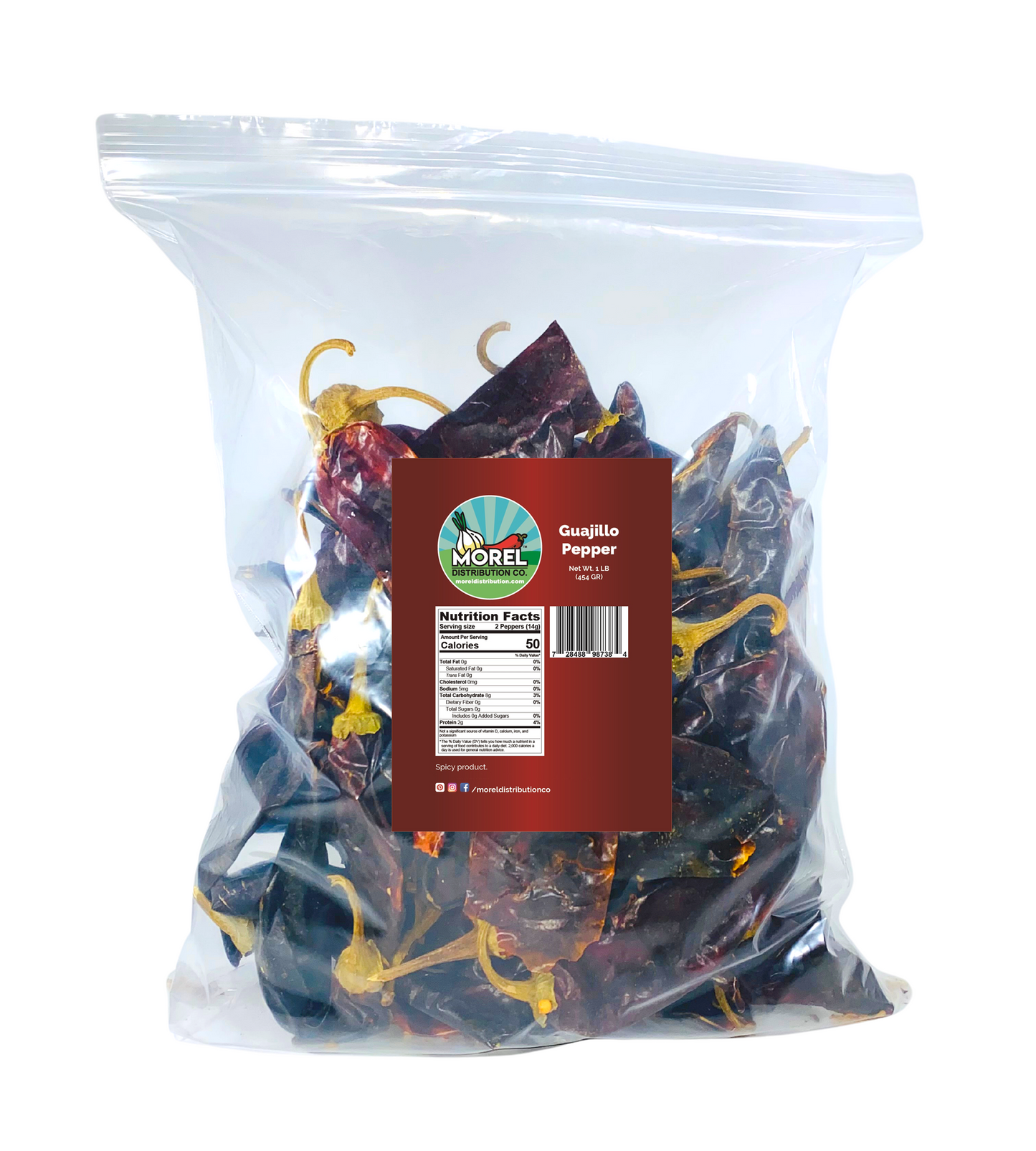 Dried Guajillo Chili Pepper / Chile Guajillo: 1 lb