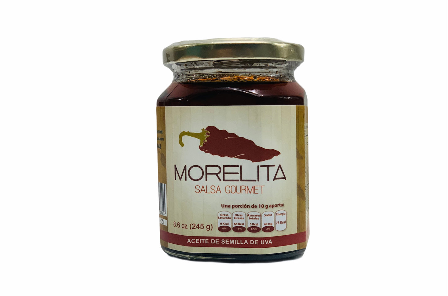 Morelita Salsa Gourmet, Grapeseed Oil Based Salsa with Morita Peppers (Salsa Macha) 8.6 oz