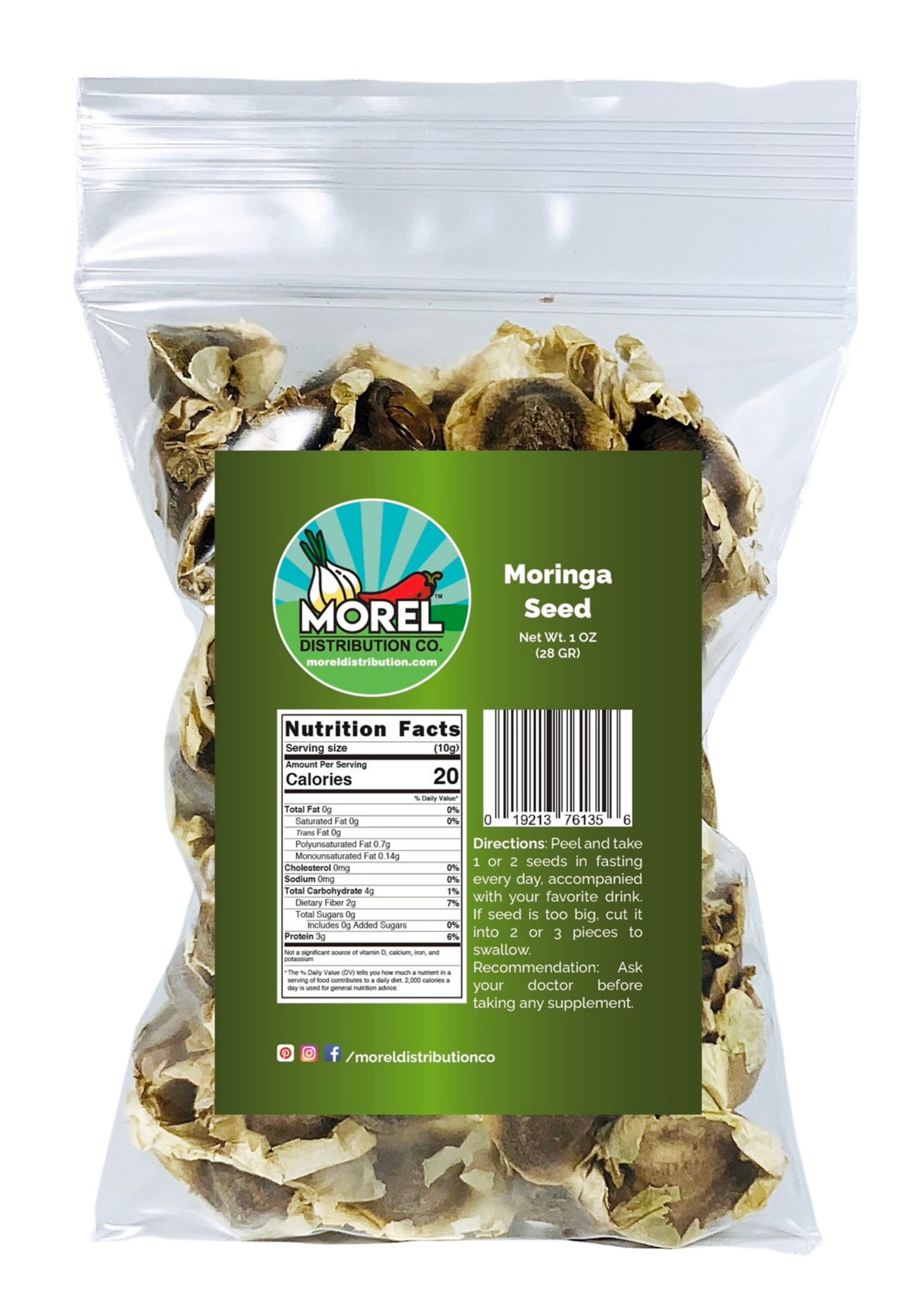 Moringa Oleifera Seeds (Semillas de Moringa) 1 oz