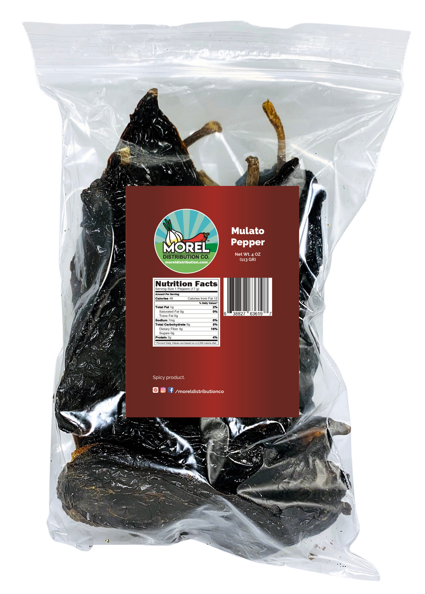 Dried Mulato Pepper (Chile Mulato) 4 oz