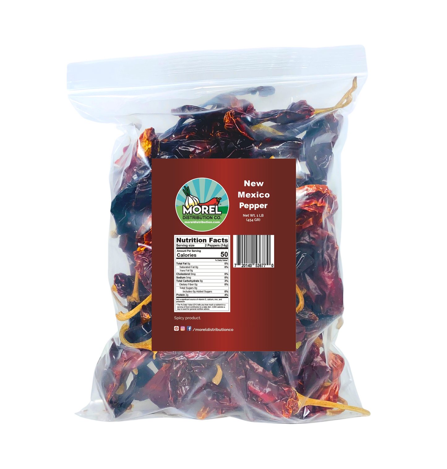 Dried Hatch New Mexico Chile Pepper, Red Chili Pods. 1 Lb