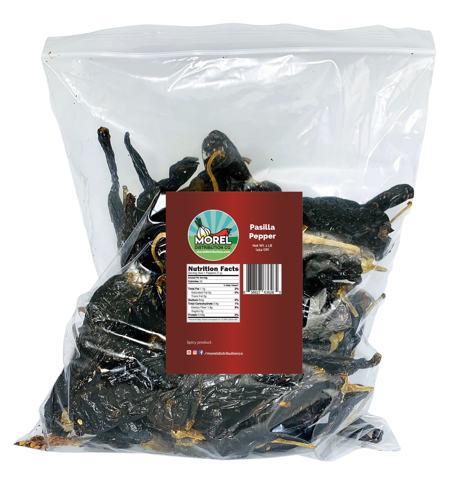 Chile Pasilla Pepper (Pasilla Negro) 1 lb