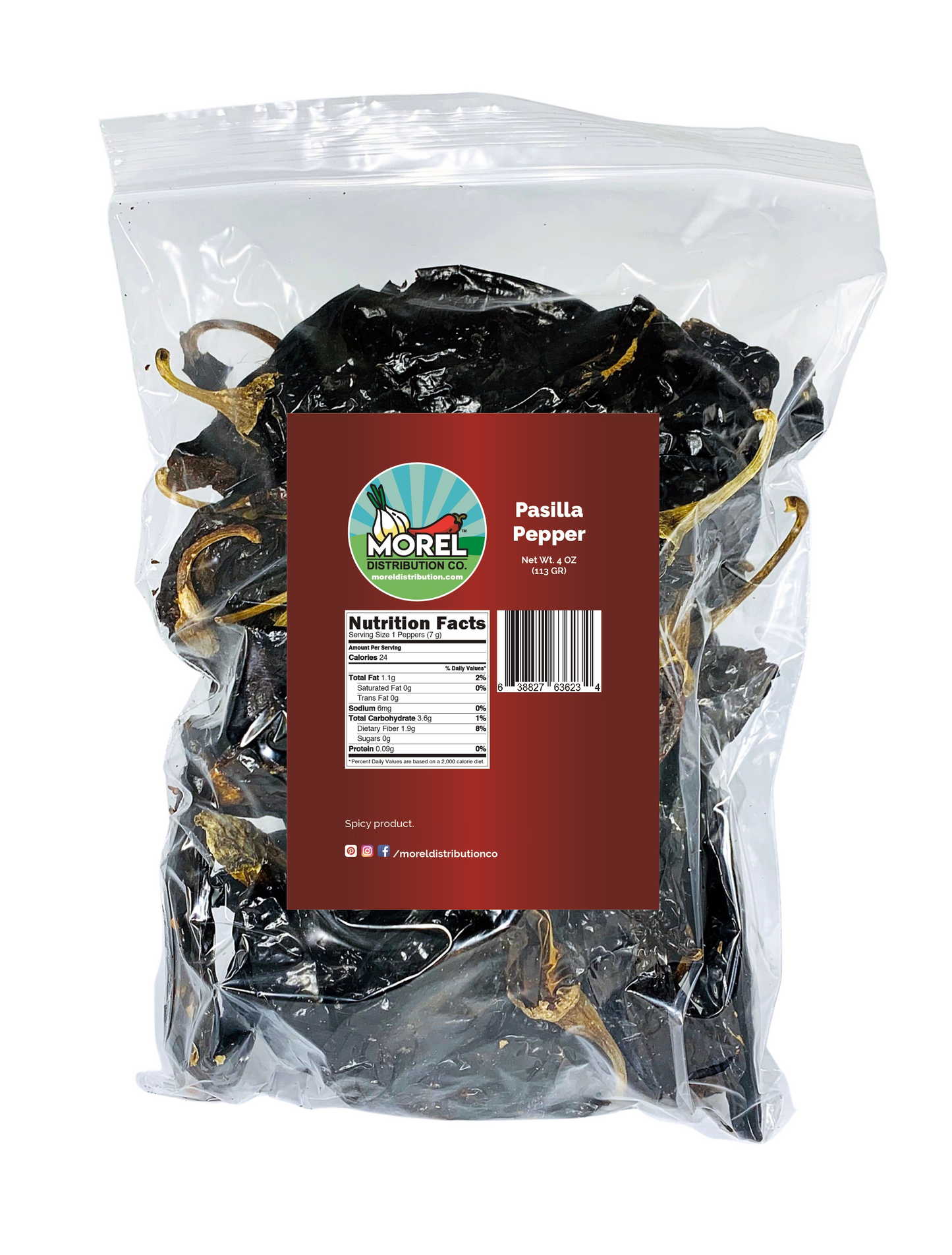 Chile Pasilla Pepper (Pasilla Negro) 4 oz