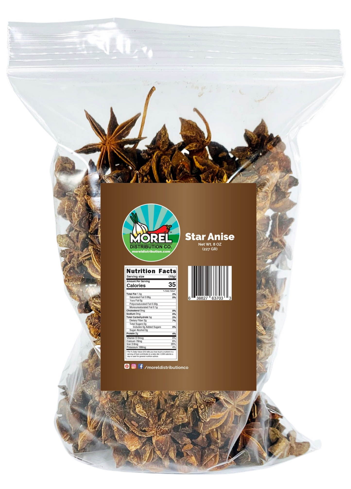 Star Anise Seeds or Star Anise Pods (Anis Estrella) (8 oz)